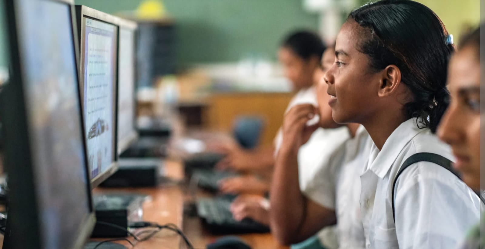 Children learning in a rural classroom